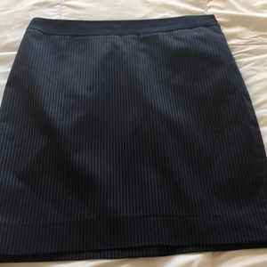 Navy pinstripe suit skirt Ann Taylor 6p